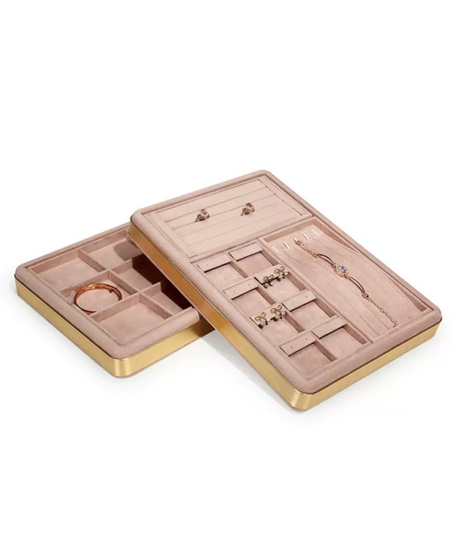 New Pink Velvet Jewelry Earrings Display Tray For Sale