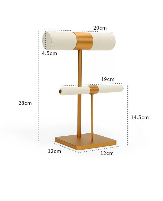 Luxury Gold Metal Velvet Bangle and Ring Display Stand Luxury Gold Metal Velvet Bangle and Ring Display Stand