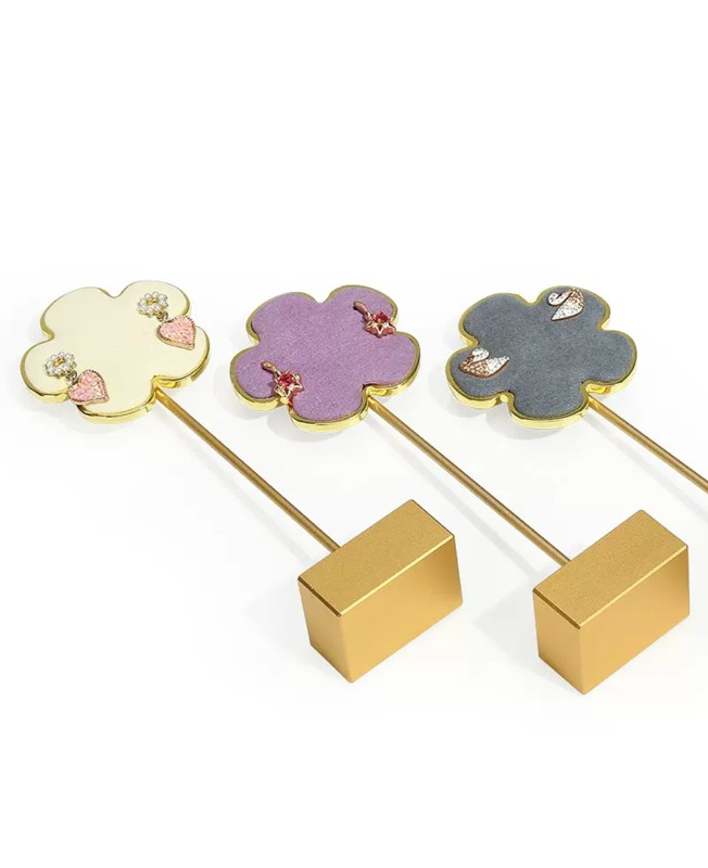 Luxury New Flower Shape Earring Display Holder Stand For Sale Luxury New Flower Shape Earring Display Holder Stand For Sale