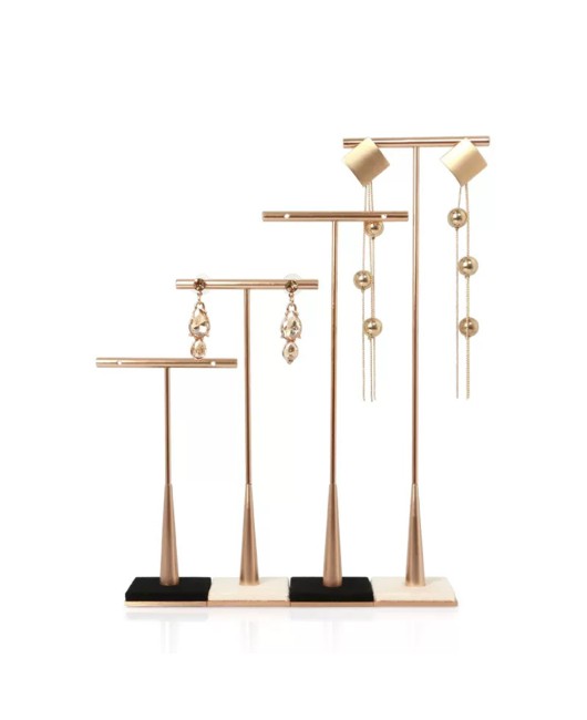Luxury T Bar Gold Earring Display Holder Stand For Sale
