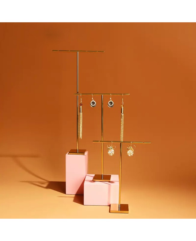 Luxury New Gold Metal Earring Display Holder Stand For Sale Luxury New Gold Metal Earring Display Holder Stand For Sale