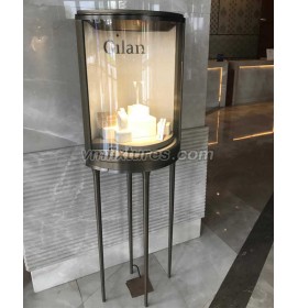 독립 구조로 서 있는 창조적인 디자인 호화스러운 현대 Ovel 보석 진열장