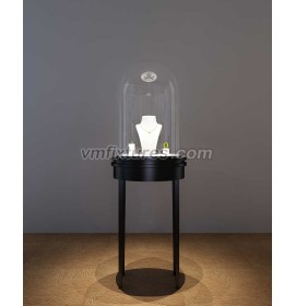 Floor Standing Creative Design Luxury Modern Dome Jewelry Store Display Case