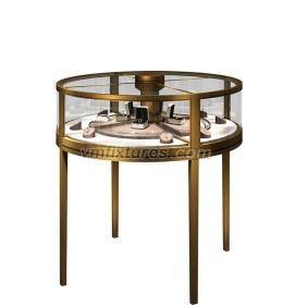 Commercial Luxury Round Jewelry Display Showcase