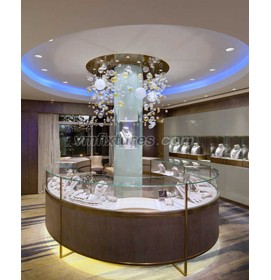 Creative Design Wooden Retail Jewelry Showcase Display Counter