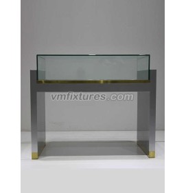 販売のためのポータブルガラス木製ジュエリーディスプレイケース
