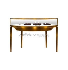 Custom Design Circular Jewellery Display Showcase Display Table For Jewelry Store