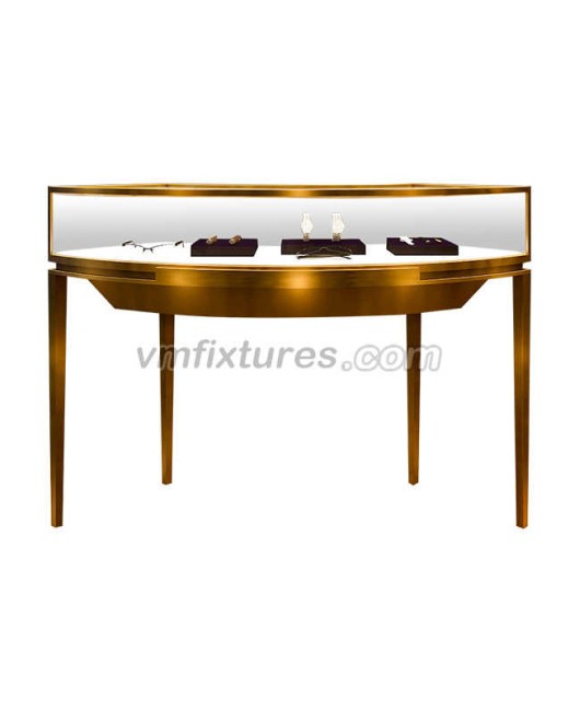 Custom Design Circular Jewellery Display Showcase Display Table For Jewelry Store