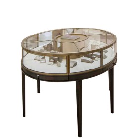 Commercial Custom Luxury Round Jewelry Display Showcase