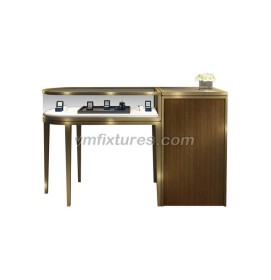 Cabinet de meubles d'affichage de magasin de bijoux en bois personnalisé