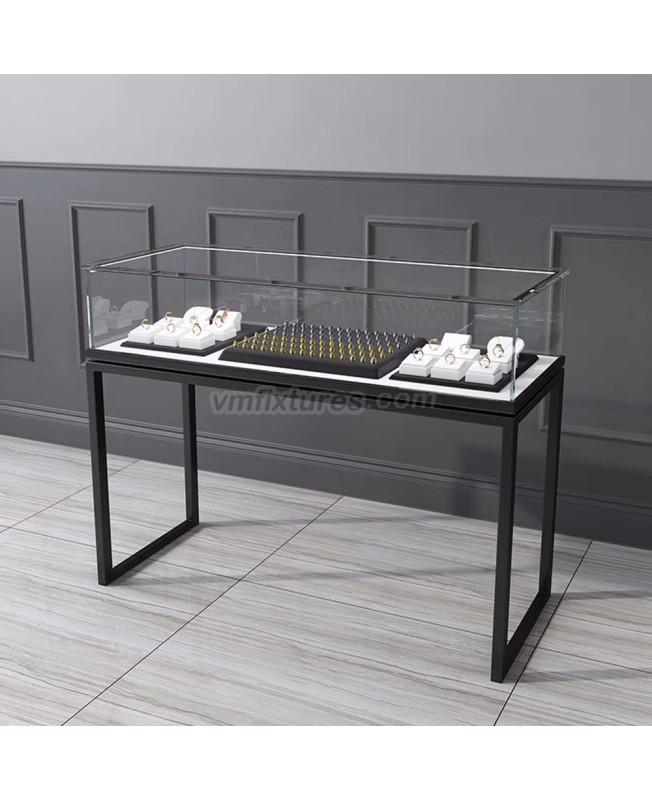 New Commercial Custom Glass Top Jewelry Display Case