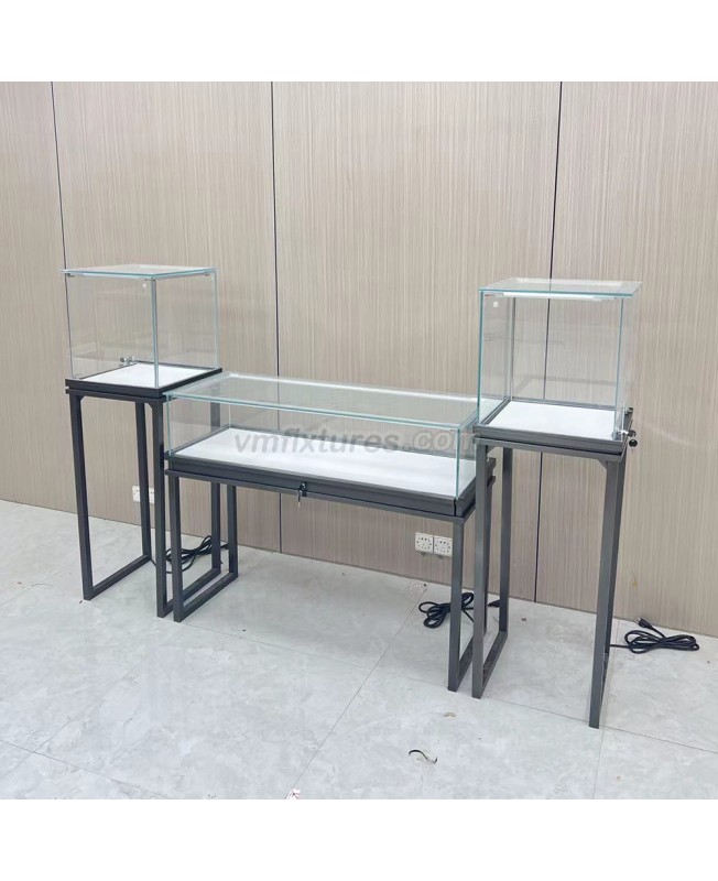 New Commercial Custom Glass Top Jewelry Display Case