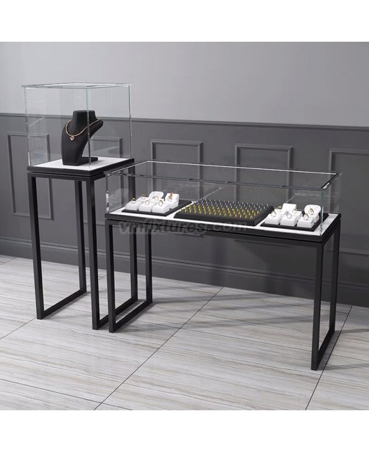 New Commercial Custom Glass Top Jewelry Display Case