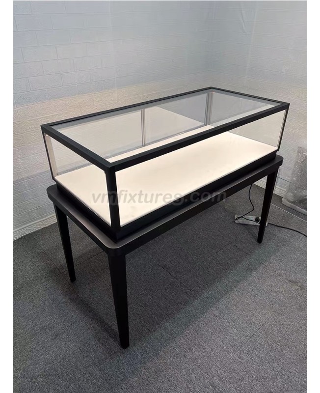 Custom Modern Glass Jewelry Display Showcases