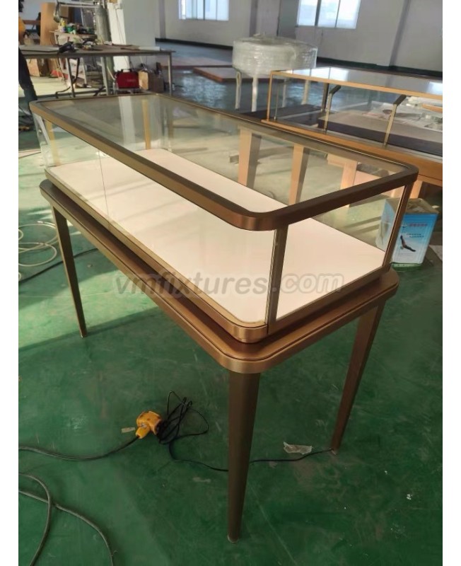 Custom Modern Glass Jewelry Display Showcases