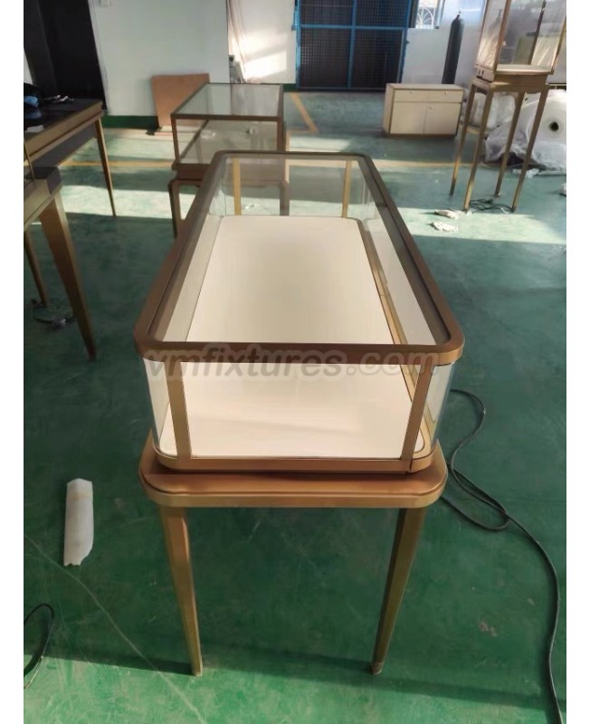 Custom Modern Glass Jewelry Display Showcases