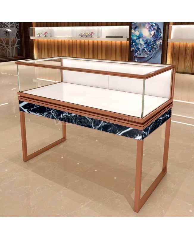Custom Modern Glass Display Case For Jewelry Store