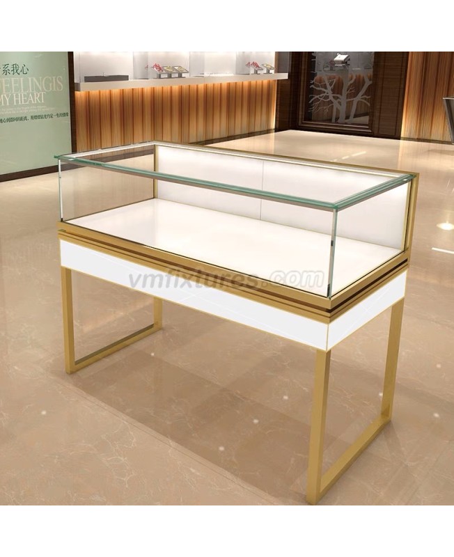 Custom Modern Glass Display Case For Jewelry Store