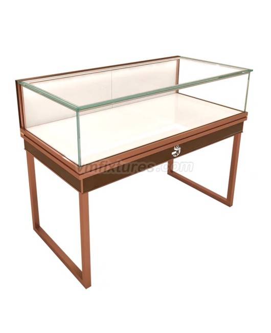 Custom Modern Glass Display Case For Jewelry Store