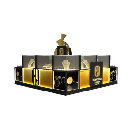 Black Shopping Mall Jewelry Kiosk For Sale