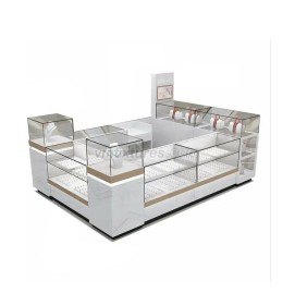 Kiosk trung tâm mua sắm trang sức bằng thủy tinh hiện đại