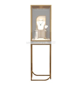 Luxury Modern Jewelry Tower Display Showcase
