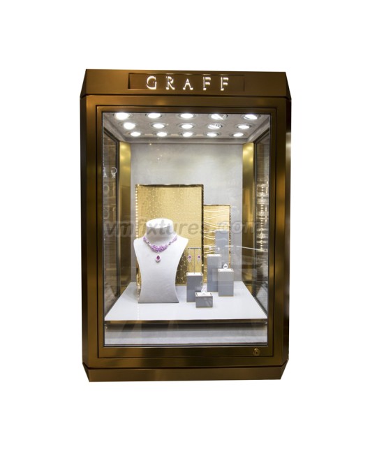 New Luxury Stainless Steel Hanging Wall Jewelry Showcase