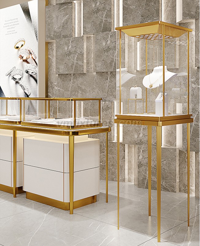 Modern Luxury Jewelry Showcase Display Case