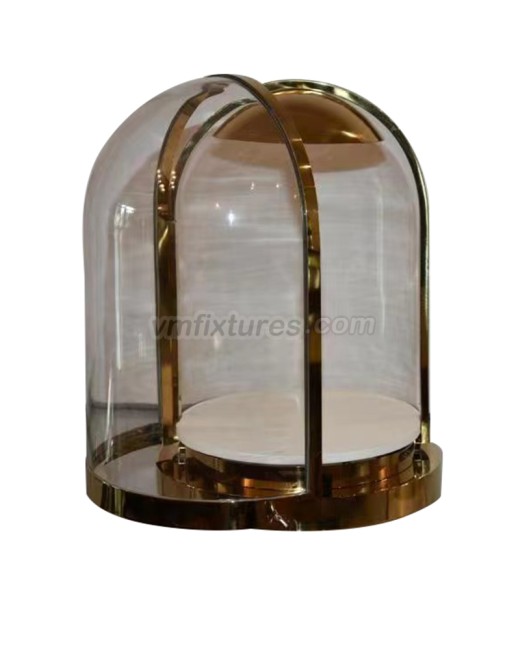 Modern Dome Glass Jewelry Display Case