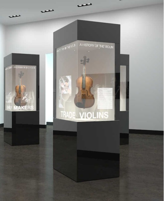 Creative Modern Custom Wooden Glass Museum Quality Display Cases