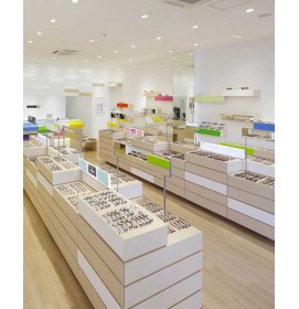 Luxe Creatief Ontwerp Houten Glas Sieraden Winkel Display Teller Showcase