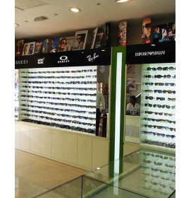 Creative Modern Custom Optical Shop Interior Design Design Wooden Eyewear Display Stand