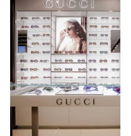 Modern Custom Creative Design Eyewear Optical Displays Wooden Sunglasses Shelf Display