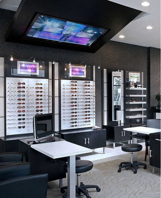 Modern Custom Creative Design Optical Shop Decoration Wooden Eyeglass Display Stand