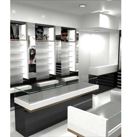Vitrine de comptoir d'affichage de magasin de bijoux en verre de conception créative de luxe