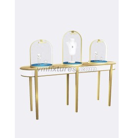 Cửa hàng trang sức có mái vòm bằng gỗ bán lẻ hiện đại để bán Hộp đựng đồ trang sức để bán