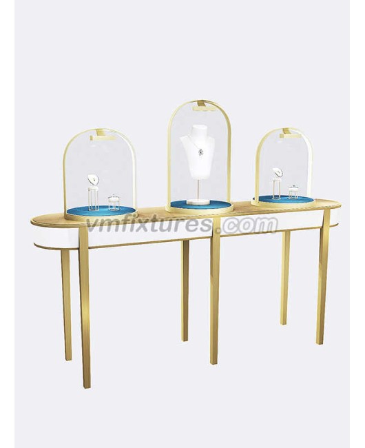 Cửa hàng trang sức có mái vòm bằng gỗ bán lẻ hiện đại để bán Hộp đựng đồ trang sức để bán