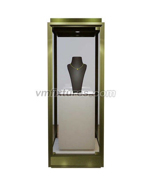 Vitrine de vidro para loja de luxo de alta qualidade com pedestal