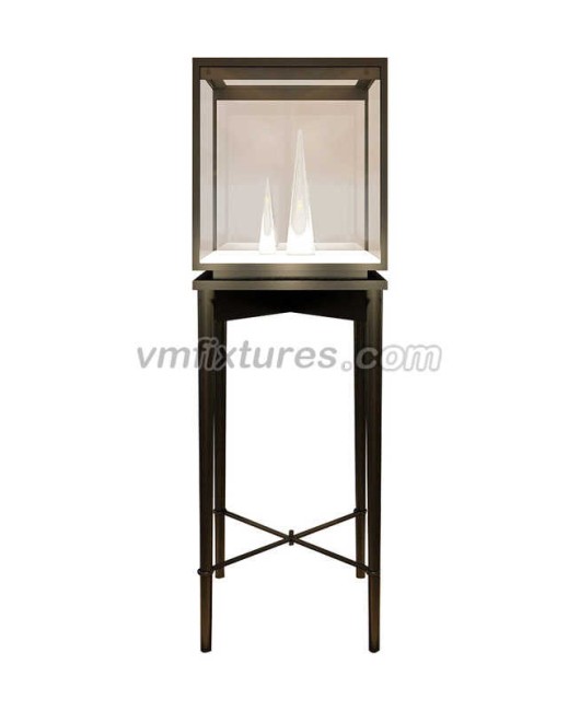 Custom Design Modern Retail Wooden Commercial Jewelry Tower Display Cases