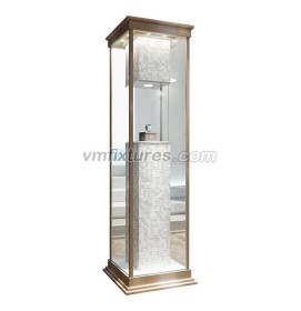 Vitrine de vidro de luxo com pedestal para relógios