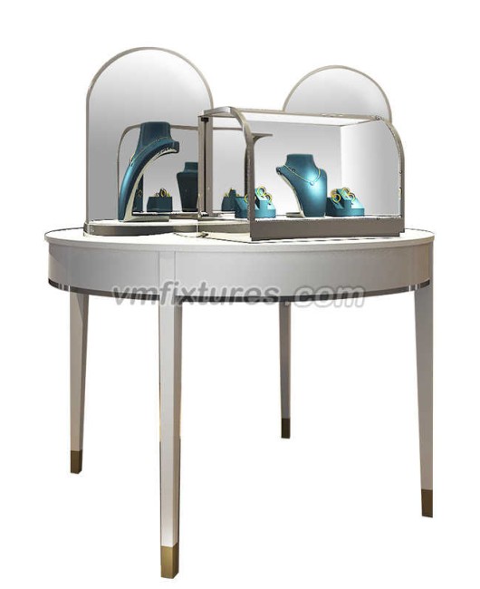 Commercial Custom Modern Tabletop Glass Dome Jewelry Display Case