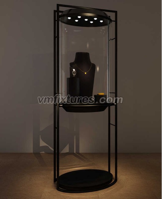 Modern Commercial Custom Design Retail Glass Jewellery Display Cabinets For Sale