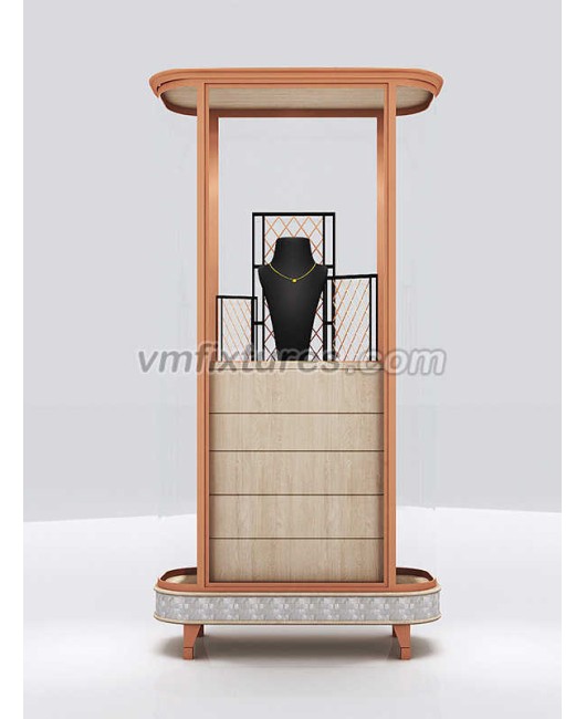 High-end aangepaste moderne retail aangepaste sieraden vitrines