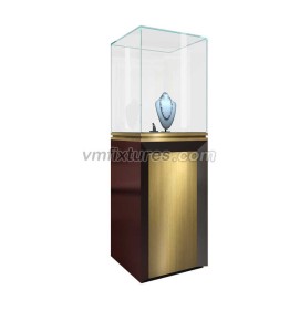 Commercial Custom Design Modern Retail Wooden Glass Lighted Jewelry Display Cases