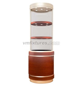 Design de balcão de exposição de relojoaria de vidro de madeira de alta tecnologia