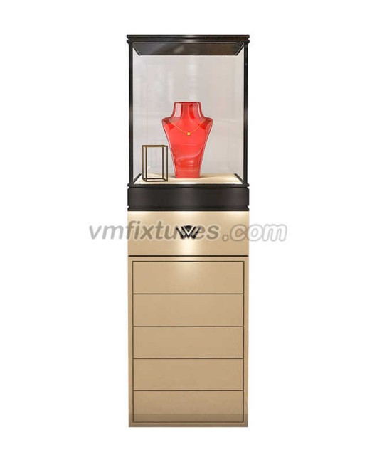 Modern Creative Design Luxury Retail Glass Display Case Jewelry