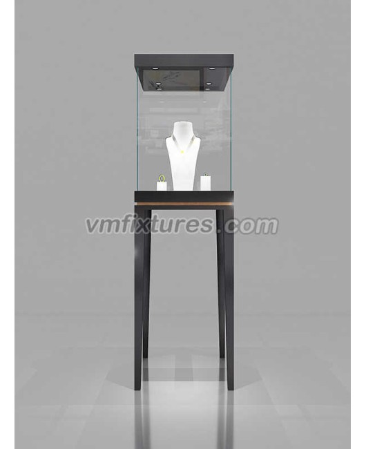 Creative Design Luxury Retail Modern Glass Jewelry Display Case For Sale
