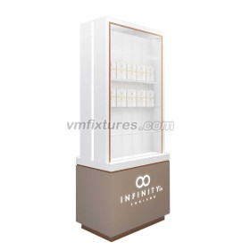 Modern Custom Portable Retail Freestanding Locking Retail Glass Jewelry Store Display Cases