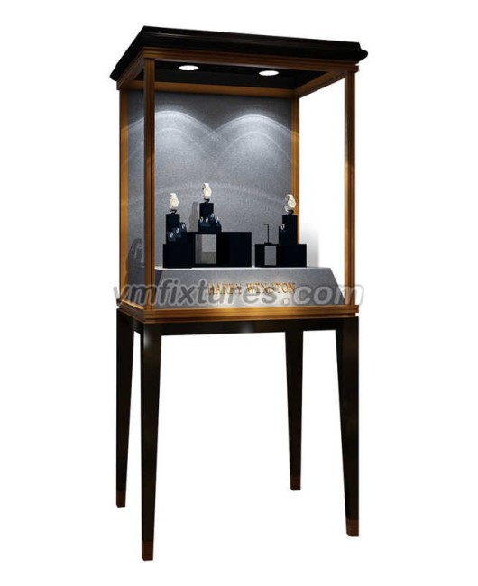 Дизајн по мери Модерне малопродајне дрвене комерцијалне изложбене витрине за продавницу накита на продају