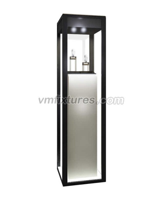 High End Glass Tall Watch Pedestal Display Showcase